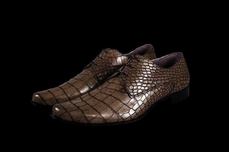 crocodile skin sandals